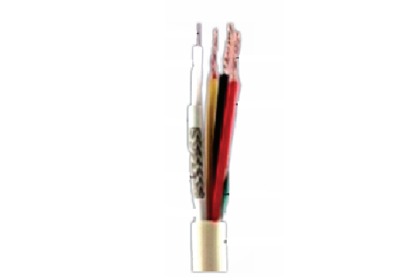 DCC-WHI-90 ///CCTV Coaxial Cable(1Coax+3 Power)with Bare Copper core &Copper Braiding-90 meter roll