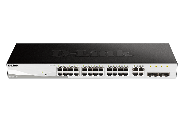 DGS-1210-28 ///24-Port 10/100/1000Base-Twith 4 Combo 1000BaseT/SFP ports Smart Switch