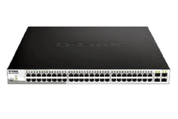 DGS-1210-52MPP///48-Port 10/100/1000BaseT PoE + 4 Gigabit SFP ports Web Smart Switch, 740W PoE budget. (802.3af/802.3at support)