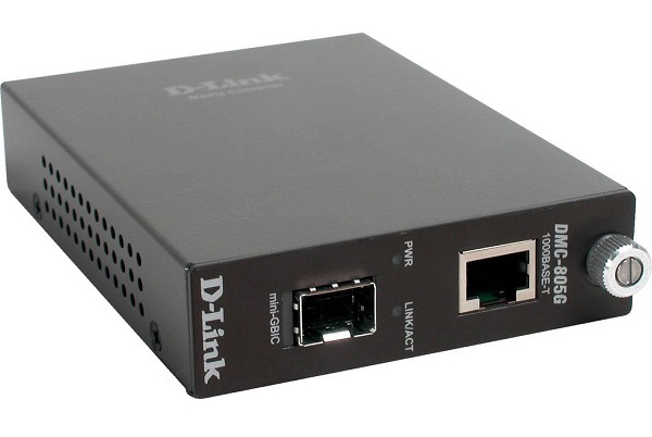 DMC-805 /// 10/100/1000Base-T Gigabit Twisted-pair to SFP (Mini GBIC) Slot Gigabit Media Converter EU/UK plug