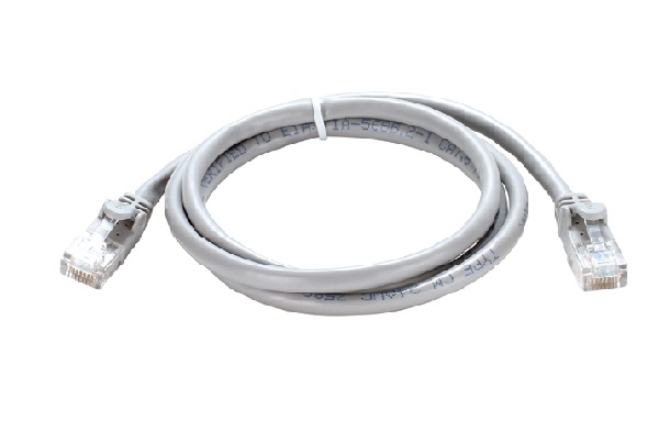 NCB-6AUGRYR1-1///Cat6A 10G UTP 24 AWG PVC Round Patch Cord - 1m - Grey Colour