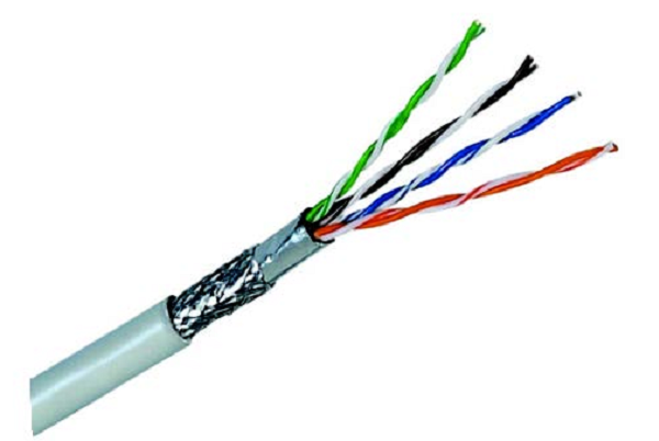 NCB-C6SFGRR-305///Cat6 SFTP 23 AWG PVC Solid Cable - 305m/Roll- Grey Colour