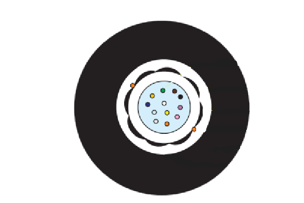 NCB-FS09O-AUHD-24///24 Core Single Mode Unitube Armoured Outdoor Fiber Cable - HDPE Sheath (2Km Drum)