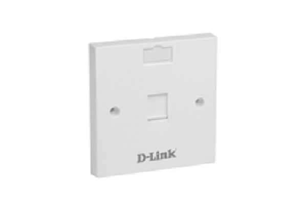 NFP-0WHI11 ///Single Faceplate Accepts One Keystone Jack with Shutter & ID Plate - 86*86 mm - White Colour - Square