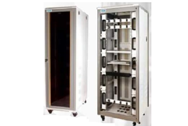 NFR-32U-6080-BL-GL///32U(600*800mm)floor mount rack with glass door