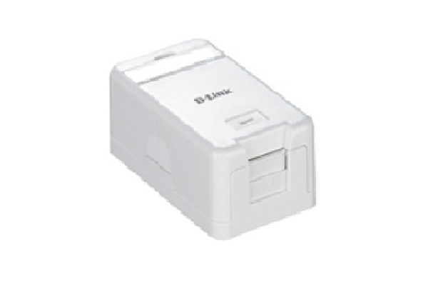 NKB-1WHI11 ///Single Keystone Box Accepts One Keystone Jack with Shutter - 65*37*30 mm - White Colour