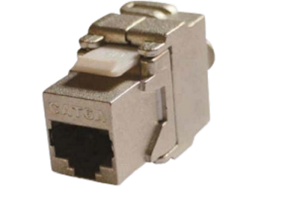 NKJ-6ASMET2B21///Cat6A Shielded FTP 180〫Tool Less Keystone Jack- Metallic