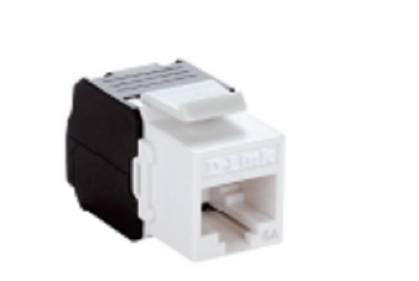 NKJ-6AWHI1B21///Cat6A - 10G UTP 180〫 Tool-less Keystone Jack - White Colour