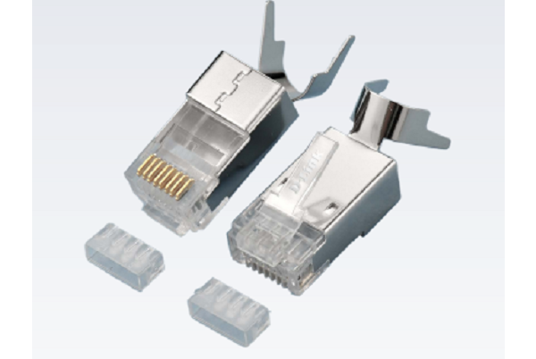 NPG-6A2MET502-50 ///Cat6a Shielded FTP plug with Engraved D-Link Logo-(50pcs/bag)