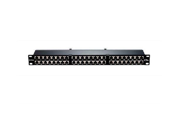 NPP-5E2BLK481///48 Port Cat5e Shielded Fully Loaded Punch Down Patch Panel - Keystone Type - 2U- Black Colour