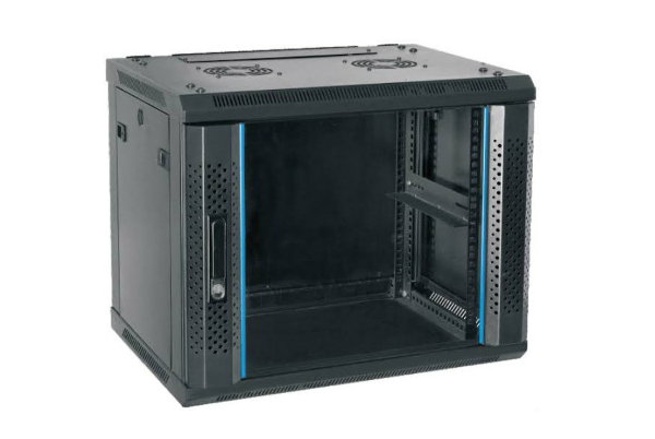 NWR-4U-6045-BL-GL///4U(600*450mm) wall mount rack with glass door