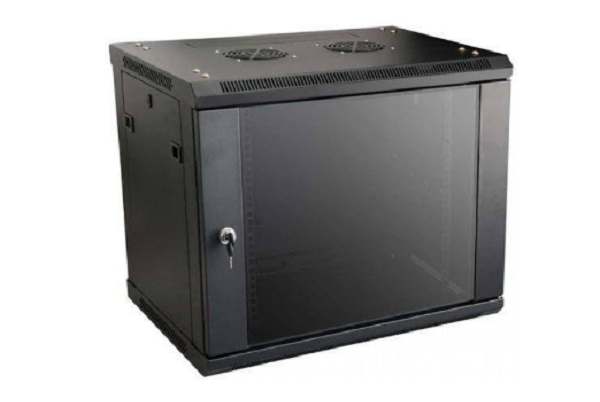 NWR-9U-6060-BL-GL///9U(600*600mm) wall mount rack with glass door