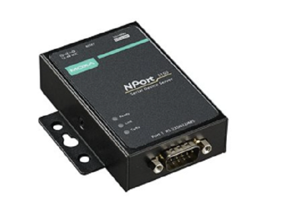 NPORT-5150 10/100M///1-port device server, 10/100M ethernet, RS-232/422/485 DB9 male, 12~48 VDC, 0~55°C (adapter included)