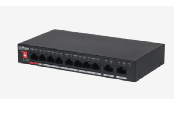 DH-PFS3010-8ET-96///10-Port Unmanaged Desktop Switch with 8-Port PoE