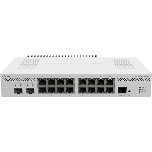 CCR1036-8G-2S/// 8x1G Ports + 2xSFP+ cages , License L6. ( 36 Core x1.2 GHz CPU, 4 GB Ram, Dual Power Supply, 28 Gbit/s throughput