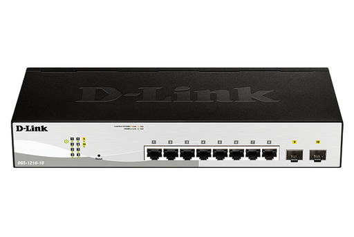 [DA1150] DGS-1210-10/E ///8 Port 10/100/1000Base-T ports + 2 SFP ports Web Smart Switch