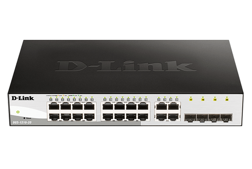 [DA1433] DGS-1210-20 ///16-Port 10/100/1000Base-T with 4 Combo 1000BaseT/SFP ports Smart Switch