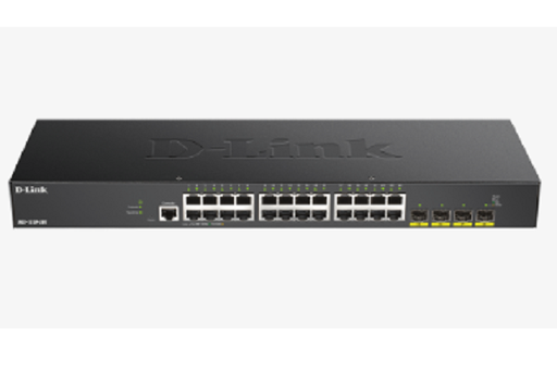 [DA1538] DGS-1250-28X ///24 Ports 10/100/1000 Mbps + 4 Ports 10G SFP+ Smart Managed Switch, (EU/UK power plug)