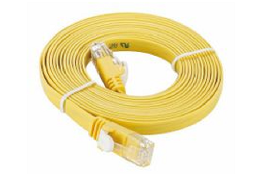 NCB-5EUYELF1-3 ///CAT5e UTP Flat PATCH CORD:3m Yellow