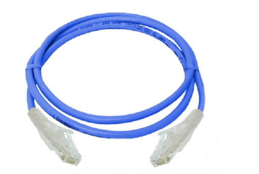 NCB-6AUBLUR1-1 ///Cat6A 10G UTP 24 AWG PVC Round Patch Cord - 1m - Blue Colour