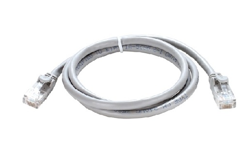 [DP1033] NCB-6AUGRYR1-1///Cat6A 10G UTP 24 AWG PVC Round Patch Cord - 1m - Grey Colour