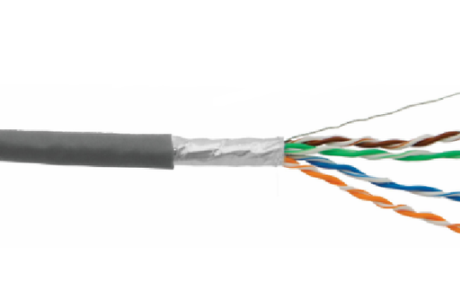 [DP1014] NCB-C6SGRYR-305-24///Cat6 FTP 24 AWG PVC Solid Cable - 305m/Roll - Grey Colour