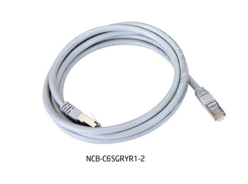 [DP10244] NCB-C6SGRYR1-2///Cat6 STP 26 AWG PVC Round Patch Cord - 2m - Grey Colour