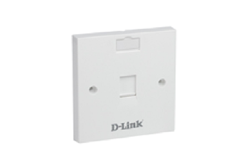 [DP1012] NFP-0WHI11 ///Single Faceplate Accepts One Keystone Jack with Shutter & ID Plate - 86*86 mm - White Colour - Square