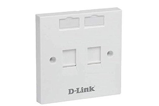 [DP1098] NFP-0WHI21 ///Dual Faceplate Accepts Two Keystone Jacks with Shutter & ID Plate- 86*86 mm - White Colour - Square