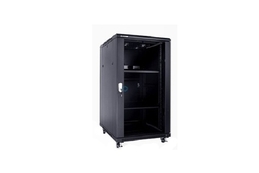 [DCA0018] NFR-27U-6060-BL-GL///27U(600*600mm)floor mount rack with glass door