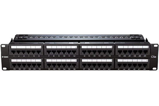 [DP1053] NPP-5E1BLK481///48 Port Unshielded Fully Loaded Punch Down Patch Panel - Keystone Type - 2U - Black Colour