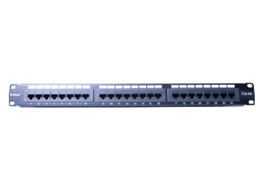 NPP-6A1BLK481///48 Port Cat6A Unshielded Fully Loaded Punch Down Patch Panel - Keystone Type -1U- Black Colour