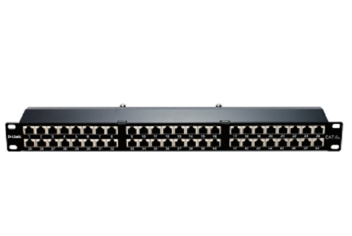 [DP1039] NPP-6A2BLK481///48 Port Cat6A Shielded Fully Loaded Punch Down Patch Panel - Keystone Type- 2U- Black Colour
