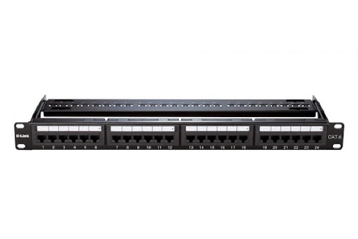 [DP1129] NPP-C61BLK241///24 Port Cat6 Unshielded Fully Loaded Punch Down Patch Panel - Keystone Type -1U- Black Colour