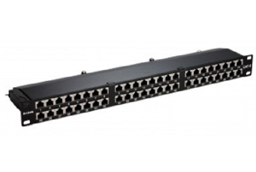 [DP1046] NPP-C62BLK481///48 Port Cat6 Shielded Fully Loaded Punch Down Patch Panel - Keystone Type - 2U- Black Colour