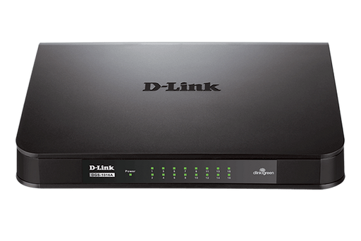 [DA1138] DGS-1016A/B///16 port 10/100/1000Base-T unmanaged gigabit switch (plastic casing) UK plug