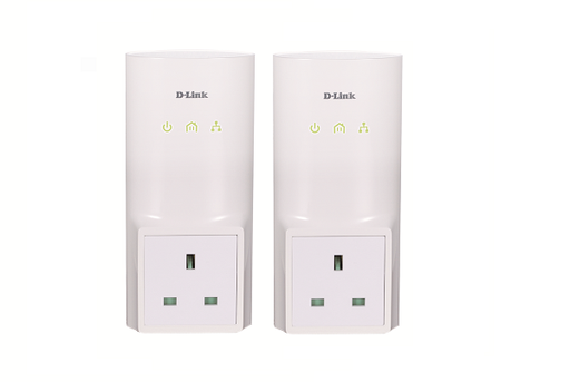 [DA1330] DHP-P307AV/B///200Mbps Power Line Adapter with power pass through, 1 RJ-45 10/100Mbps Port, UK  power plug - Kit of 2 units