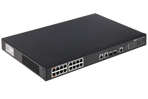 [DAH0135] DH-PFS4218-16ET-190///16-port 100 Mbps + 2-port Gigabit Managed PoE Switch