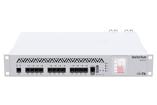 CCR1016-12S-1S+///1U rackmount, 12xSFP cage, 1xSFP+ cage, 16 cores x 1.2GHz CPU, 2GB RAM, LCD panel, Dual Power supplies, RouterOS L6