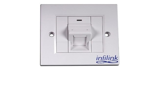 [INF1047] IP-FPAM1P///Face Plate, 86 x 86 UK Style, Single Port,
Angled, Shuttered, Modular