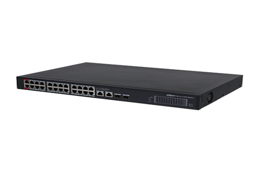 [DAH0430] PFS3228-24GT-240///Unmanaged L2 PoE Switch. 24 Gigabit PoE + 2 Gigabit SFP + 2 Gigabit RJ4